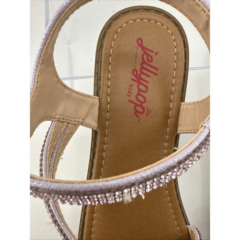 Jellypop Girls Size 4 Penny style - Light Purple Crystal Strappy Sandals NWOT - Picture 2 of 7